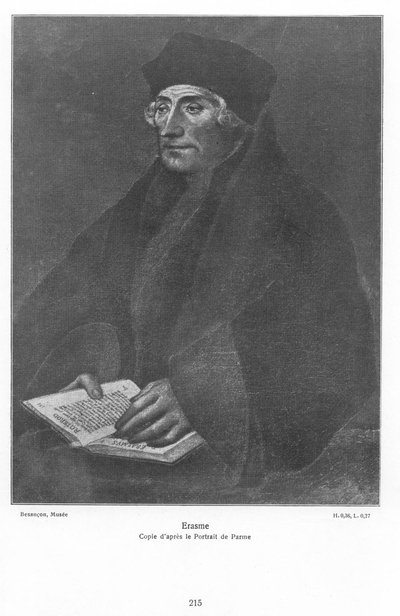 Desiderius Erasmus by Hans Holbein